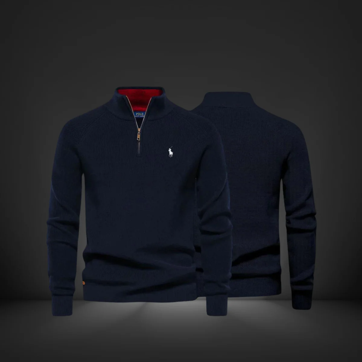 Pullover elegante con zip